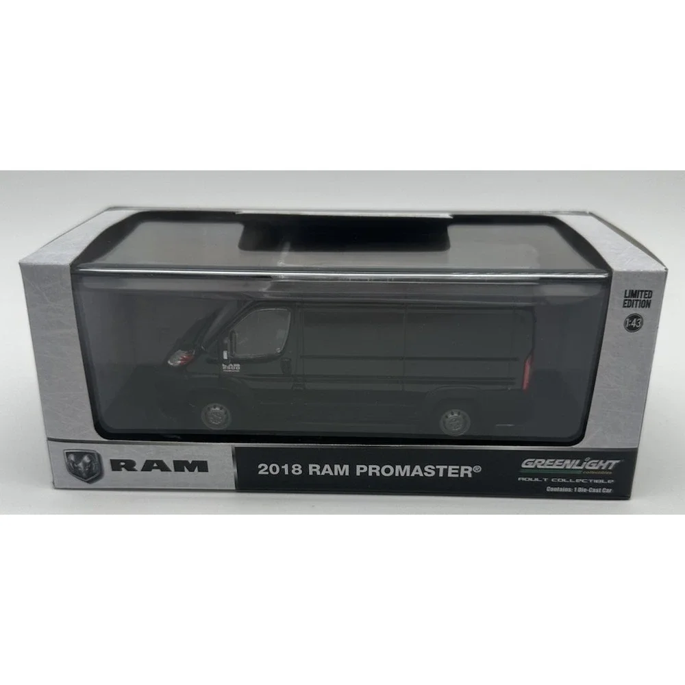 GREENLIGHT 2018 RAM PROMASTER BLACK CARGO VAN 1/43 DIECAST 86153 LIMITED